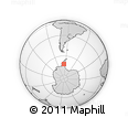 Outline Map of the Area around 70° 36' 50" S, 66° 13' 29" W, rectangular outline