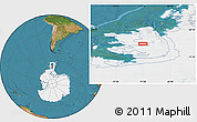 Satellite Location Map of the area around 70° 54' 11" S, 71° 19' 29" W