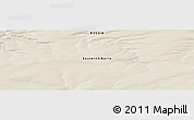 Shaded Relief Panoramic Map of the area around 71° 5' 42" N, 104° 37' 30" E