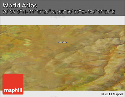 Satellite 3D Map of the Area around 71° 5' 42" N, 106° 19' 29" E
