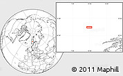 Blank Location Map of the area around 71° 5' 42" N, 10° 16' 30" E