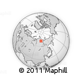 Outline Map of the Area around 71° 5' 42" N, 111° 25' 30" E, rectangular outline