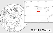 Blank Location Map of the area around 71° 5' 42" N, 119° 4' 29" E