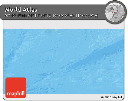 Shaded Relief 3D Map of the Area around 71° 5' 42" N, 11° 7' 30" E
