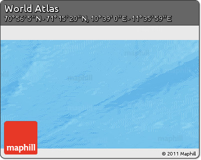 Shaded Relief 3D Map of the Area around 71° 5' 42" N, 11° 7' 30" E