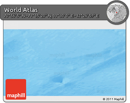 Physical 3D Map of the Area around 71° 5' 42" N, 11° 58' 29" E