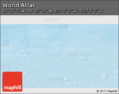 Physical 3D Map of the Area around 71° 5' 42" N, 132° 31' 30" W