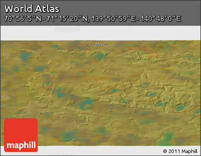 Satellite 3D Map of the Area around 71° 5' 42" N, 140° 19' 29" E