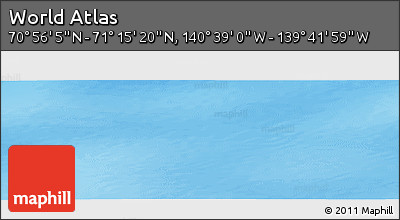 Physical Panoramic Map of the Area around 71° 5' 42" N, 140° 10' 30" W