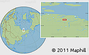 Savanna Style Location Map of the area around 71° 5' 42" N, 146° 16' 30" E
