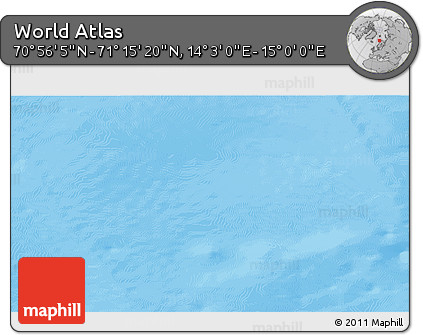 Physical 3D Map of the Area around 71° 5' 42" N, 14° 31' 30" E