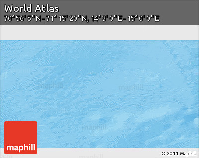 Physical 3D Map of the Area around 71° 5' 42" N, 14° 31' 30" E