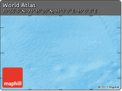 Political Map of the Area around 71° 5' 42" N, 14° 31' 30" E