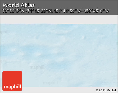 Shaded Relief 3D Map of the Area around 71° 5' 42" N, 151° 13' 29" W
