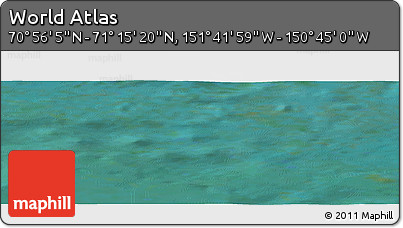 Satellite Panoramic Map of the Area around 71° 5' 42" N, 151° 13' 29" W