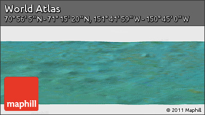 Satellite Panoramic Map of the Area around 71° 5' 42" N, 151° 13' 29" W