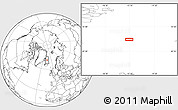 Blank Location Map of the area around 71° 5' 42" N, 15° 13' 29" W