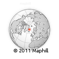Outline Map of the Area around 71° 5' 42" N, 15° 13' 29" W, rectangular outline
