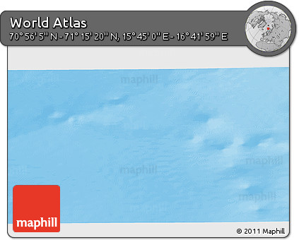 Physical 3D Map of the Area around 71° 5' 42" N, 16° 13' 30" E