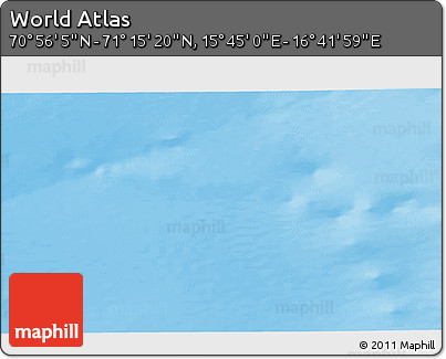 Physical 3D Map of the Area around 71° 5' 42" N, 16° 13' 30" E