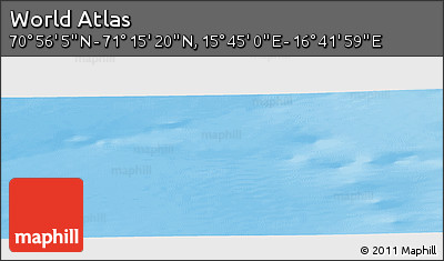 Physical Panoramic Map of the Area around 71° 5' 42" N, 16° 13' 30" E