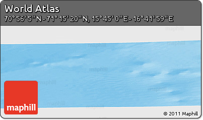 Physical Panoramic Map of the Area around 71° 5' 42" N, 16° 13' 30" E