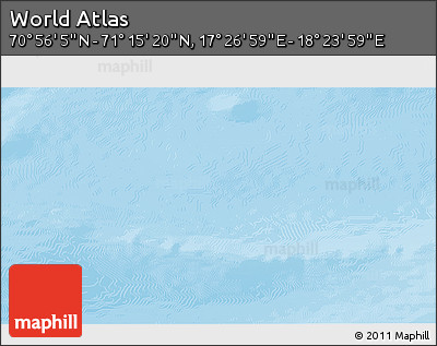 Physical 3D Map of the Area around 71° 5' 42" N, 17° 55' 29" E