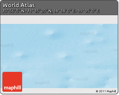 Physical 3D Map of the Area around 71° 5' 42" N, 18° 46' 29" E