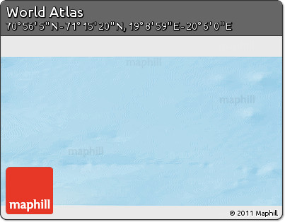 Physical 3D Map of the Area around 71° 5' 42" N, 19° 37' 30" E