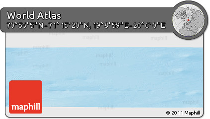 Physical Panoramic Map of the Area around 71° 5' 42" N, 19° 37' 30" E