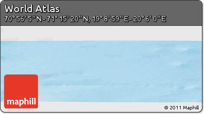 Physical Panoramic Map of the Area around 71° 5' 42" N, 19° 37' 30" E