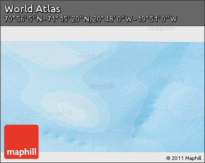 Political 3D Map of the Area around 71° 5' 42" N, 20° 19' 30" W