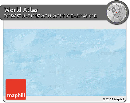 Physical 3D Map of the Area around 71° 5' 42" N, 21° 19' 30" E
