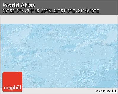 Physical 3D Map of the Area around 71° 5' 42" N, 21° 19' 30" E