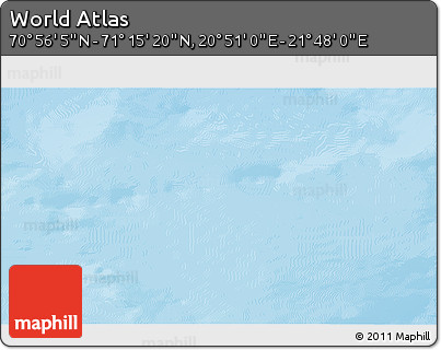 Physical 3D Map of the Area around 71° 5' 42" N, 21° 19' 30" E