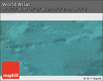 Satellite 3D Map of the Area around 71° 5' 42" N, 21° 19' 30" E