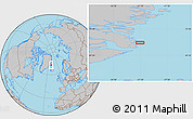 Gray Location Map of the area around 71° 5' 42" N, 21° 10' 29" W