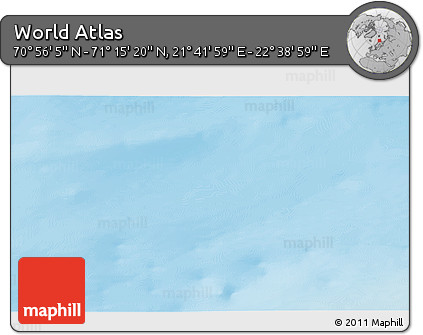 Shaded Relief 3D Map of the Area around 71° 5' 42" N, 22° 10' 29" E