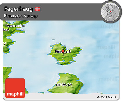 Physical 3D Map of Fagerhaug