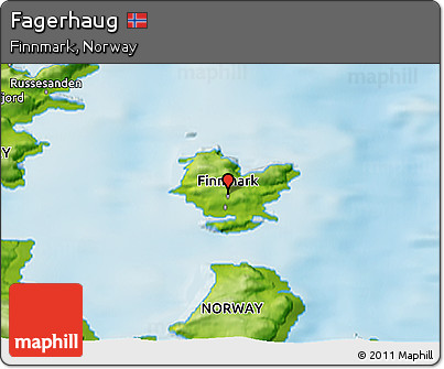 Physical 3D Map of Fagerhaug