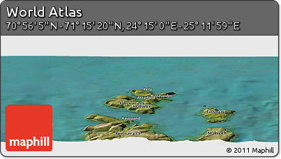 Satellite Panoramic Map of the Area around 71° 5' 42" N, 24° 43' 30" E