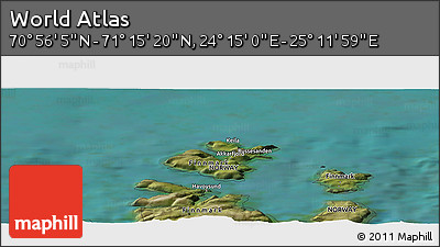 Satellite Panoramic Map of the Area around 71° 5' 42" N, 24° 43' 30" E