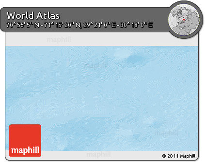 Physical 3D Map of the Area around 71° 5' 42" N, 29° 49' 30" E