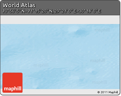 Physical 3D Map of the Area around 71° 5' 42" N, 29° 49' 30" E
