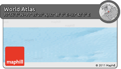 Physical Panoramic Map of the Area around 71° 5' 42" N, 33° 13' 30" E