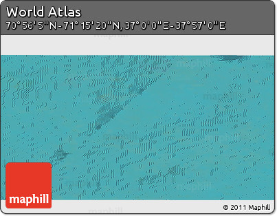 Satellite 3D Map of the Area around 71° 5' 42" N, 37° 28' 30" E