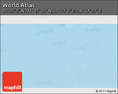 Physical 3D Map of the Area around 71° 5' 42" N, 38° 19' 30" E