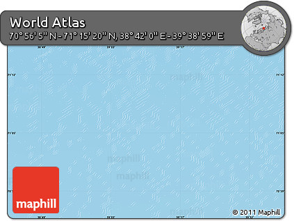 Physical Map of the Area around 71° 5' 42" N, 39° 10' 29" E