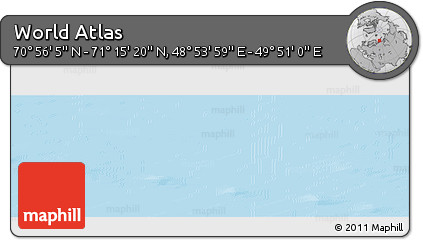 Physical Panoramic Map of the Area around 71° 5' 42" N, 49° 22' 30" E