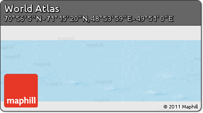 Physical Panoramic Map of the Area around 71° 5' 42" N, 49° 22' 30" E